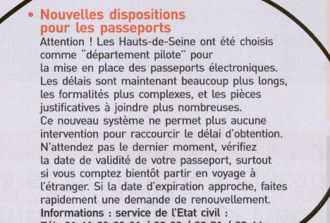 [SCAN] - article obtention passeports